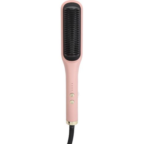 Fer à lisser 2 en 1 avec peigne, ions négatifs, chauffe rapide, pour usage salon et maison, voltage 110-240V, prise européenne incluse