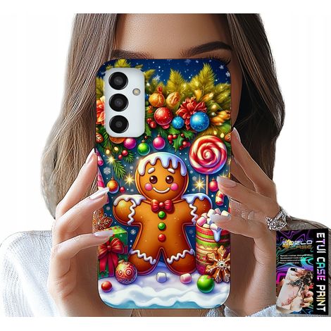 Custodia per Samsung Galaxy M23 - motivi di pan di zenzero, caramelle, Natale + vetro (1/5)