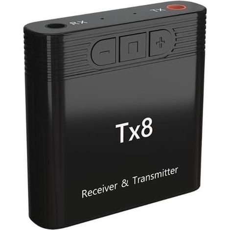 Adaptateur émetteur-récepteur Bluetooth 5.0 2-en-1 Tx8 pour TV, PC, casque et musique audio (1/5)