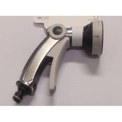 PISTOLA PER IRRIGAZIONE CON CIPOLLA A 8GETTI CON PINZA - COLORE GRIGIO/NERO + METALLO