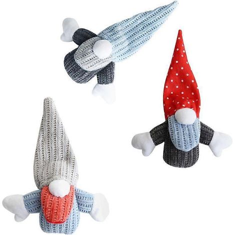 Lot de 3 jouets pour chat à l'herbe à chat, poupées sans visage, jouet anti-stress pour le nettoyage des dents. (1/4)