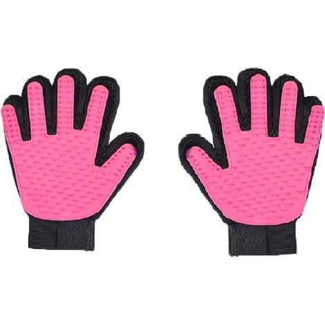 Gants de toilettage pour animaux, munis de 255 picots en silicone renforcés, adaptés à la mue des chats et des chiens, 1 paire (1/4)