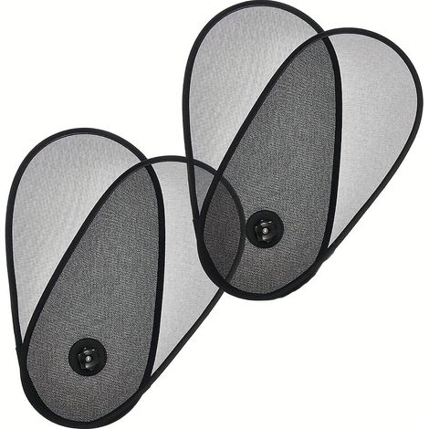 Pare-soleil pour vitres de voiture (lot de 2) - Pare-soleil latéral pivotant avec pare-soleil en maille à ventouse. (1/5)