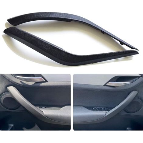 Lot de 2 housses de poignée de porte intérieure gauche et droite pour B-M-W X1 E84 2008–2016 (Noir)