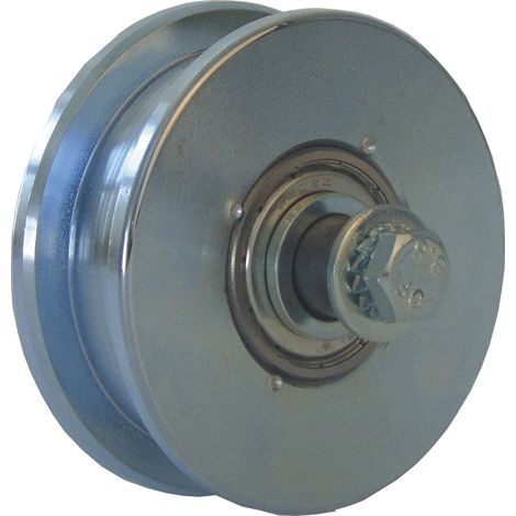 Helm Schiebetor-Stahlrolle (Torrolle) ø 100 mm Laufrolle Stahl verzinkt-gelb (1/4)