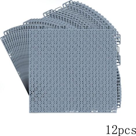 12 dalles de drainage pour piscine, tapis de sol pour terrasse, revêtement de sol en plastique emboîtable pour salles de douche