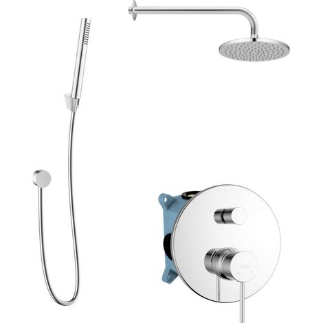 kielle Oudee - Set de douche avec mitigeur encastré, 2 sorties, avec accessoires EcoSpare et corps d’encastrement, chrome 20602SP80 (1/5)