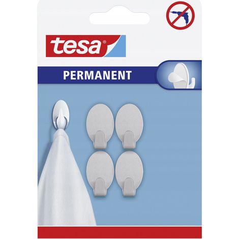 Ganci adesivi in metallo tesa 4 pezzi (1/3)