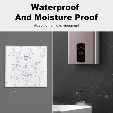 Interrupteur Intelligent Tuya WiFi pour Chauffe-Eau 40 A, Tactile, avec Fonction de Compte à Rebours et Commande Vocale, Prise UE,a (1/5)