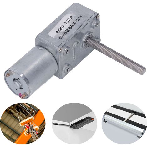 4632-370 Moteur à engrenages miniatures à vis sans fin CC, DC12V, 40RPM, filetage M650mm. (1/5)