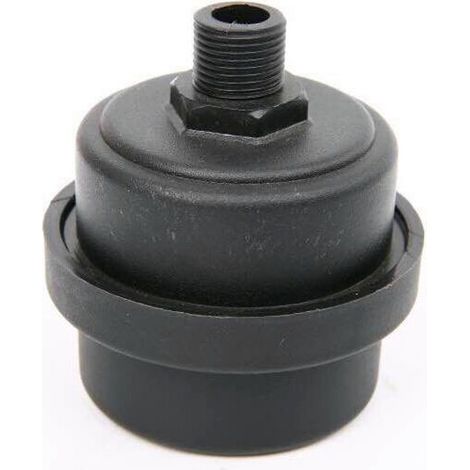 Confezione da 2 pezzi di ricambio per silenziatore del compressore del filtro dell'aria, filtro del compressore dell'aria nero che riduce il rumore per compressori oil-free (13 mm)
