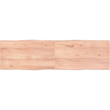 Tischplatte 180x50x(2-4) cm Massivholz Behandelt Baumkante