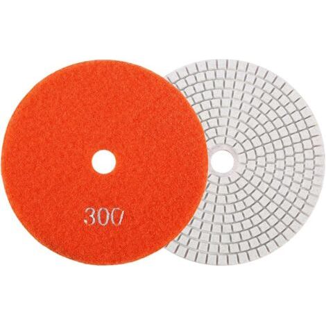 QORVA-Meule, 5 Pouces 125 Mm Tampons de Polissage Diamantés Humides Disques de Meulage pour Granit Béton Marbre [grain 300], Disques de Ponçage (300)