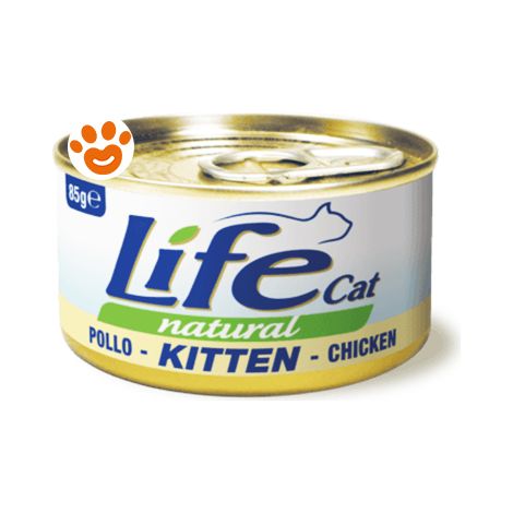 Life Cat Natural Kitten Pollo - Life Cat Natural Kitten Pollo - Lattina Da 85 Gr