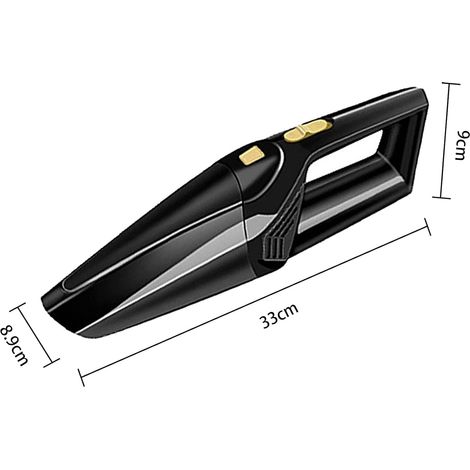 Aspirapolvere per auto, aspirapolvere portatile senza fili (ricaricabile tramite USB), con filtro HEPA metallico per la pulizia di peli di animali domestici, interni di casa e auto (A)