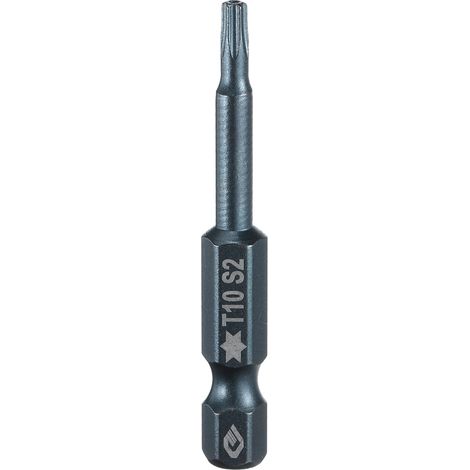 Embout de Tournevis Torx Magnétique, T10 1/4" Hex Tige Longueur 50mm Embout de Vissage Long Hexagonal en Acier S2 avec Trou pour Retirer les Vis de Fixation Outils (1/5)
