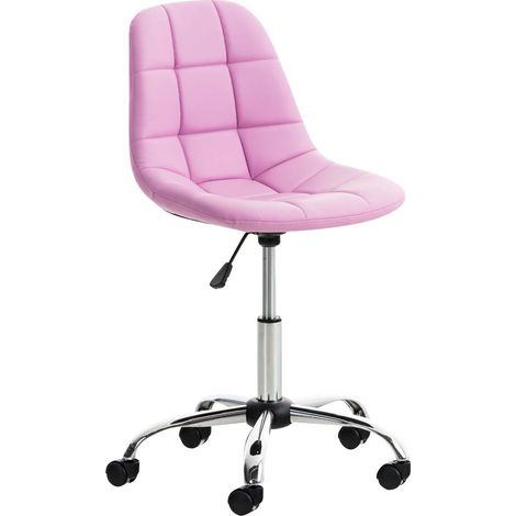 Sedia da ufficio Emil in similpelle rosa (1/5)
