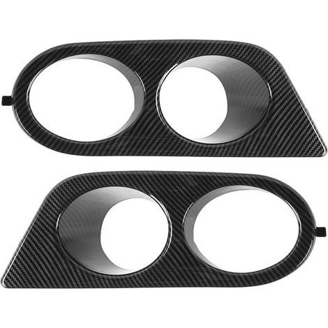 Couvercle de phare antibrouillard pour pare-choc avant, 2 pièces, double trous, accessoire de voiture adapté au Style E46 M3 2001 – 2006 en Fiber de carbone (1/5)