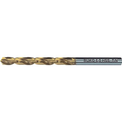 Punta elicoidale DIN 338 tipo N D.11.5mm HSS profilo chiuso TiN gambo cilindrico RUKO (Per 5)