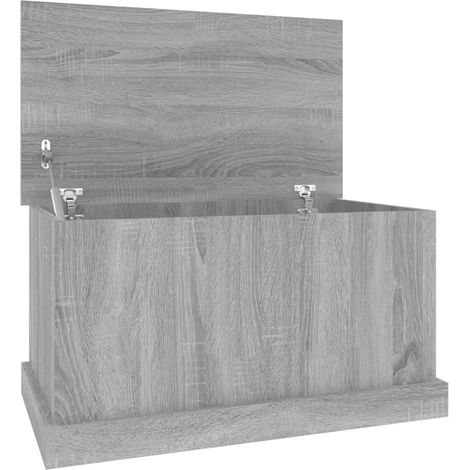 Baúl almacenaje madera contrachapada gris sonoma 70x40x38 cm vidaXL