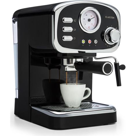 Klarstein Espressionata Gusto Máquina de espresso 1100W 15 Bar presión negra (1/5)
