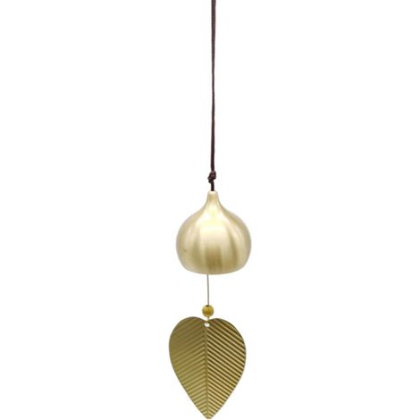 Clochette En Feuille D Or - Décoration Suspendue Pour Porte Et Fenêtre - Ornements Feng Shui Pour Maison Et Jardin - 1 Pièce (1/5)
