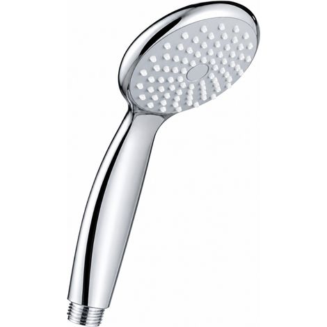Schläfer 1301200 - Doccetta Bagno Monogetto Ø 8 cm Anticalcare - Doccino Universale 1/2" (20,86 mm) in ABS Cromato, Impugnatura Ergonomica, Ricambio Universale, Soffione Tondo, Modello Denia (1/5)