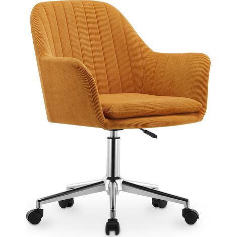 Swivel Office Chair with Armrests - Lumby Orange