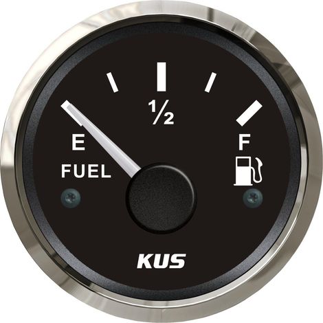 Öl-/Kraftstoffstandanzeiger 240–33 Ohm mit Hintergrundbeleuchtung 12 V/24 V 52 mm