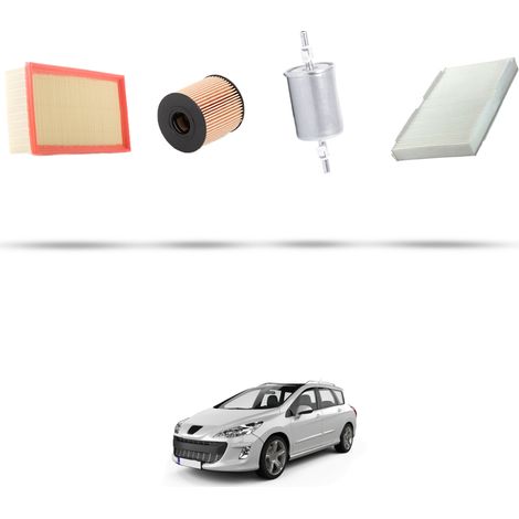 Kit tagliando 4 filtri compatibile con Peugeot 308 1.6 16v 110kw Dal 2007 (1/5)