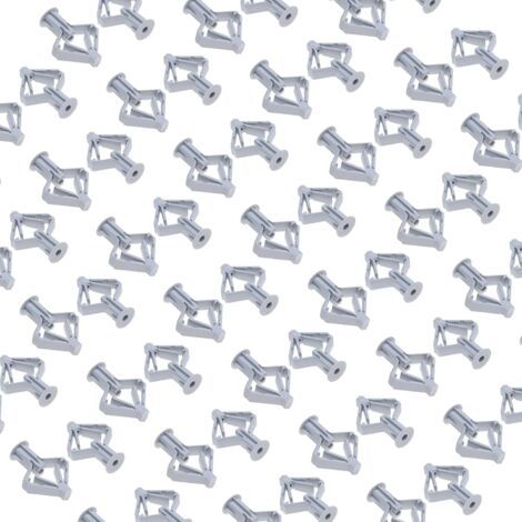 BUNTHAUS 50 Pièces Cheville murale en, M8x50mm Universel Bouchons d'extension, Cheville à Cavité Expansible, Manche en Plastique, Raccord d'ancrage en Nylon pour Argile, Plaque de Plâtre (1/5)