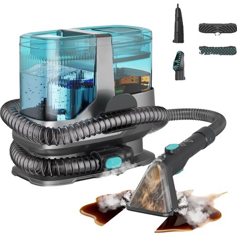 Aspirateur à tapis, 2600W de puissance, réservoir propre de 1100ML, réservoir sale de 1200ML, 4 modes de nettoyage, vapeur prête en 14 secondes (1/5)