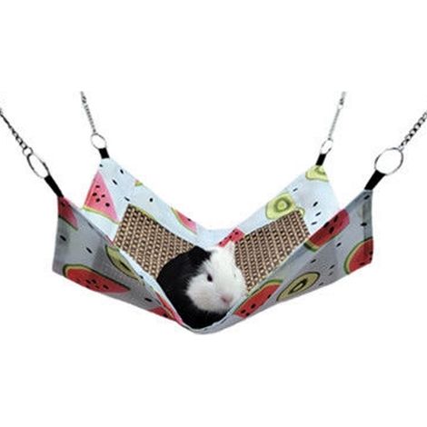 Hamac pour petits animaux, tapis rafraîchissant d'été pour Hamster, Cage, cochon d'inde, lapin, Chinchilla, rongeur, pastèque (1/5)