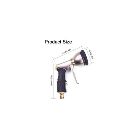 Tuyau D'arrosage Pistolet, Pistolet De Pulvérisation Buse, De Jardin en Métal Connecteur pour Tuyau, 9 Modèles Ajustables Tuyaux Souples Connecteurs H758