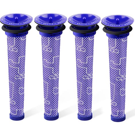 Préfiltres de rechange pour aspirateur Dyson - Filtre Whekeosh pour Dyson V6 V7 V8 DC59 DC58 Remplace la référence 965661 01… (lot de 4)
