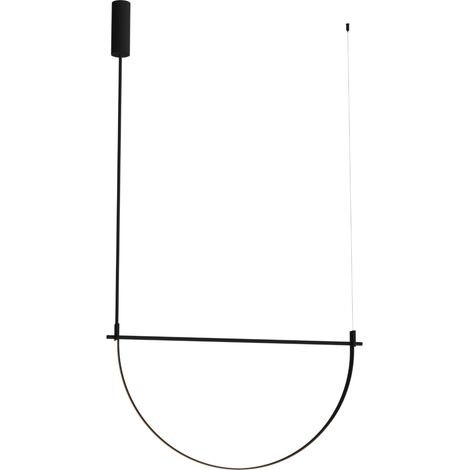 Suspension LED noire géométrique moderne VICTORIA 30W Maxlight (1/2)