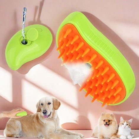 Brosse pour chat et chien, brosse vapeur pour chats et chiens, brosse anti-poils d'animaux, brosse vapeur électrique pour animaux de compagnie, accessoires pour chiens et chats, S-AquaForge
