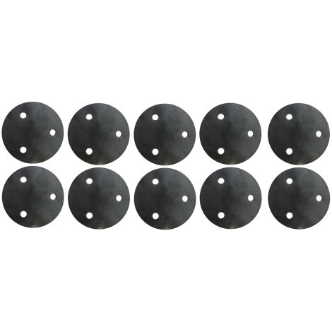 Lot 10 platines acier ronde percée Ø100x5