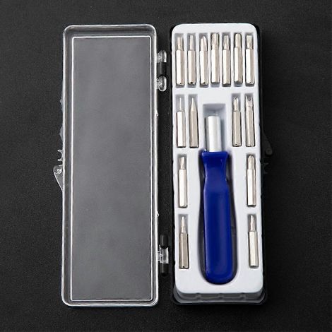 Kit de tournevis 16 en 1 pour la réparation de téléphones portables et d'ordinateurs portables (iPhone, PC, etc.). (1/5)