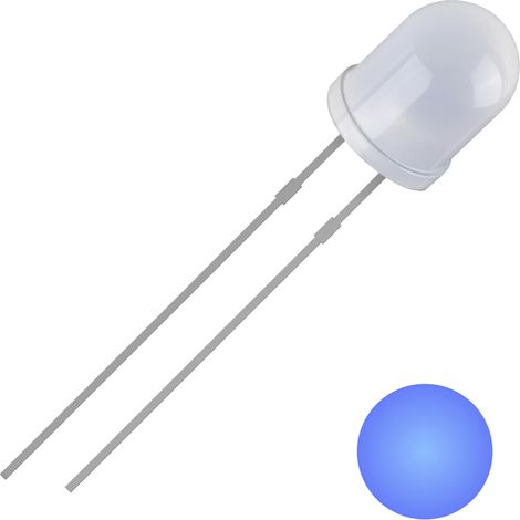 Quadrios 2111O168 LED bedrahtet Blau Rund 5 mm 1300 mcd 30 ° 20 mA 3 V (1/2)