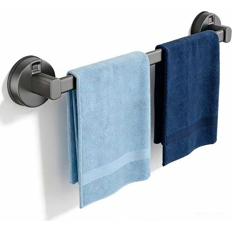 Suction Towel Rack Carbon Steel Towel Bar Self Adhesive Wall Mount for Bathroom Kitchen Accessories Set (1/5)