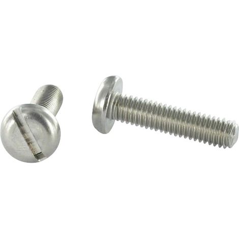 Vis métaux Tête cylindrique large TCL Fendue M8X50 Inox A4-100 pièces