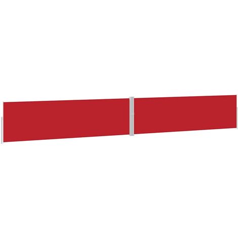 Tenda da Sole  Tenda Laterale Retrattile per Patio 170x1200 cm Rossa (1/5)