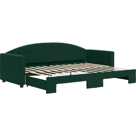 Maison Exclusive - Divano Letto con Letto Estraibile Verde Scuro 80x200cm Velluto