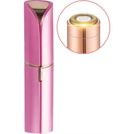 Tondeuse de précision faciale rechargeable USB – Rose – Impeccable pour une peau parfaite – Compacte et nomade (1/5)