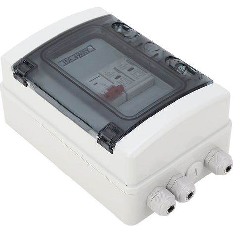 Boîtier de distribution étanche avec disjoncteur MCB, interrupteur d'isolement, protection 500 V CC pour extérieur, 40 A (1/5)