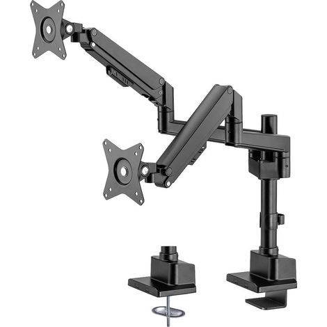 My Wall HL 51-2 L 2 vie Supporto da tavolo per monitor 43,2 cm (17) - 81,3 cm (32) Nero Ruotabile, Inclinabile (1/5)