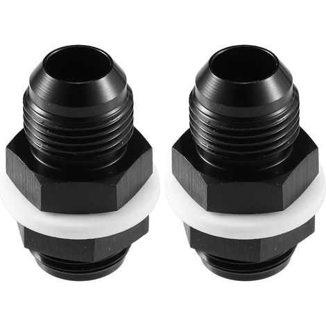 Raccord Réduction Mâle 10AN À AN10 Noir 2pc pour Carburant (1/5)