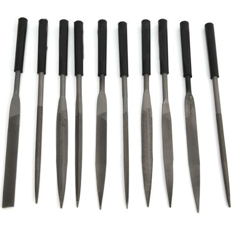 Needle File Set Mini Carbon Steel Single Sided Jewelry Files for Smoothing Metal Modules5x180mm