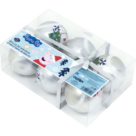 Lot de 6 boules de Noël 8cm - Peppa Pig (1/3)